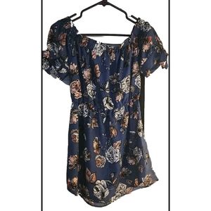 Hint Of Blush Off The Shoulder Floral Dress Size Med